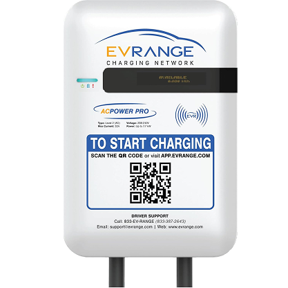 Commercial EV Charging Station – OCPP-Compliant, Revenue-Generating Charger with Driver Pay App – Compatible with Level 2 and DC Fast Charging – Powered by EV Range Software