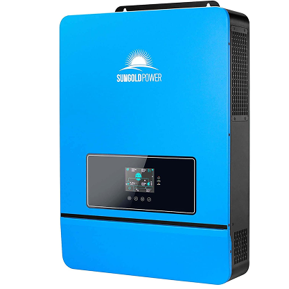 SUNGOLDPOWER 10000W 48V Solar Inverter, Built-in 2 MPPT Solar Controllers, Max 200A Battery Charging, AC Input/Output 120V/240V(settable),Pure Sine Wave Inverter(WiFi and BMS COMM) UL1741