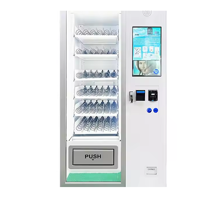 Automated Vending Machine Beverages Drinks and Snacks Big Combo Combination Vending Machine With Interactive Display