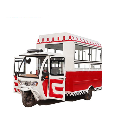 TIANZONG R3 Mobile Piaggio Ape Electric Tricycle Food Cart Tricycle Food Truck Catering Trailer with Full Kitchen Equipment