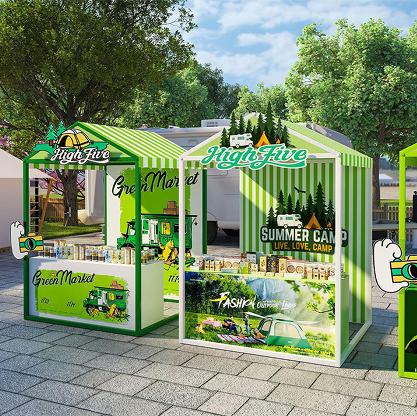 Mobile Sales Stand Coffee Fast Food Dessert Fruit Booths Mobiler Verkaufsstand Portable Street Stall