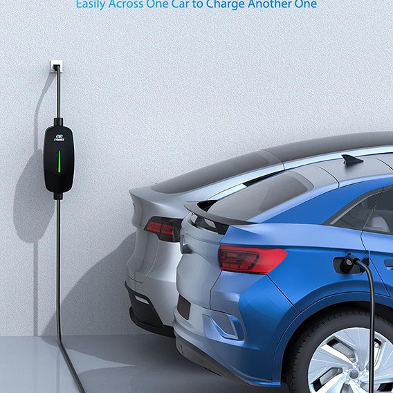 Level 1&2 EV Charger, Electric Vehicle Portable Charger with 25FT Cable, Home EV Charging Station for J1772 Electric Cars, 16Amp 110V-240V, NEMA 6-20 & NEMA 5-15 Plug - Image 2
