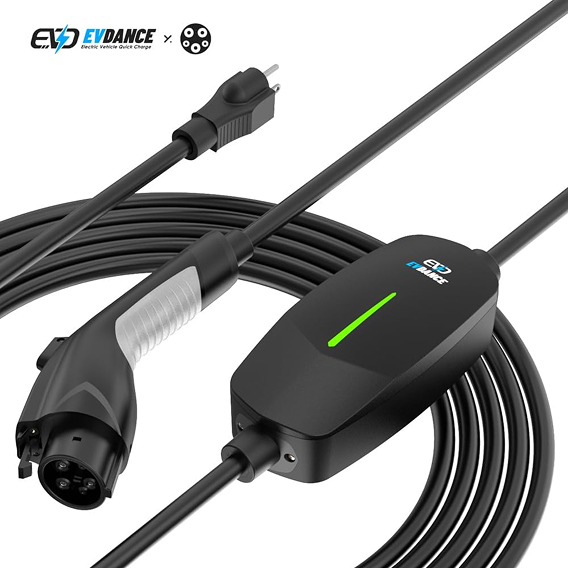 Level 1&2 EV Charger, Electric Vehicle Portable Charger with 25FT Cable, Home EV Charging Station for J1772 Electric Cars, 16Amp 110V-240V, NEMA 6-20 & NEMA 5-15 Plug - Image 9