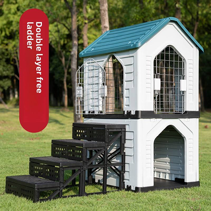 Small Medium-Sized Dog Cage Outdoor Kennel Four-Season Universal Dog House Rainproof Waterproof Plastic Dog House Summer Winter