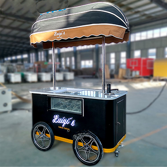 WEBETTER Outdoor Gelato Ice Cream Food Bike Food Hand Push Vending Truck Ice Cream Cart Mobile Coffee Cart - Image 4