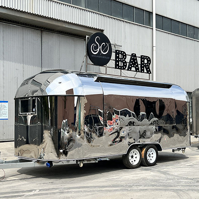 Fast Food Truck Mobile Bar Trailer Ice Cream Coffee Hot Dog Cart Mobile Kitchen Trailer with Full Kitchen Equipment - Image 4