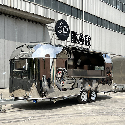 Fast Food Truck Mobile Bar Trailer Ice Cream Coffee Hot Dog Cart Mobile Kitchen Trailer with Full Kitchen Equipment - Image 5