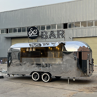 Fast Food Truck Mobile Bar Trailer Ice Cream Coffee Hot Dog Cart Mobile Kitchen Trailer with Full Kitchen Equipment - Image 6