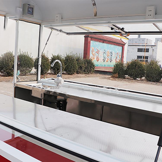 TIANZONG R3 Mobile Piaggio Ape Electric Tricycle Food Cart Tricycle Food Truck Catering Trailer with Full Kitchen Equipment - Image 6