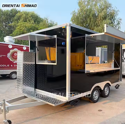 12ft Commercial Food Van Concession Street Mobile Food Truck Cart Fast Food Trailer